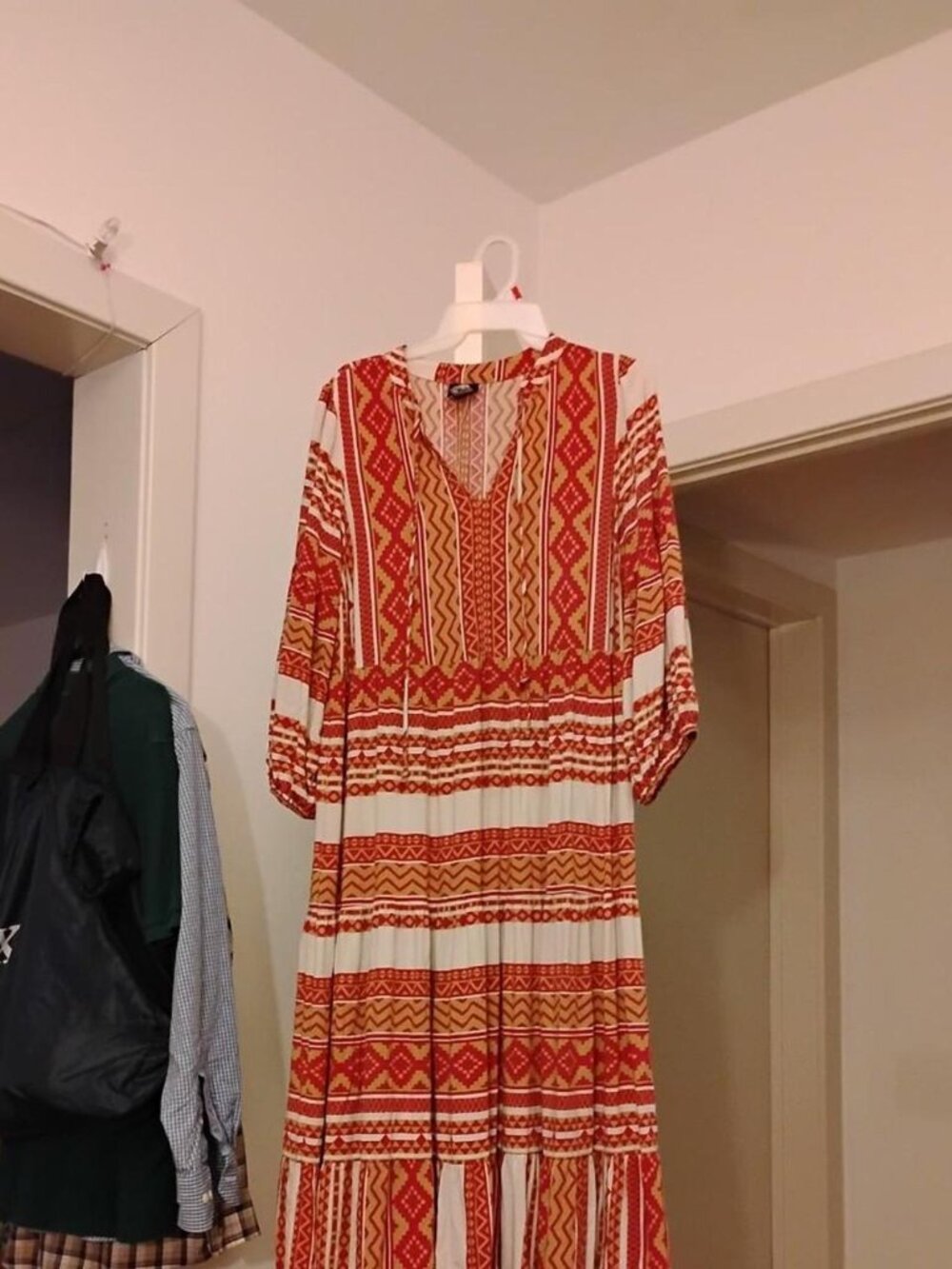 Women's Boho Long Dress, Cal Style, Sizw-M